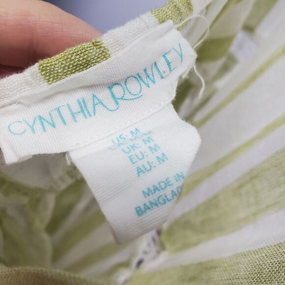 Cynthia Rowley Striped Linen Blend Maxi Dress, Size Medium - Picture 7 of 8